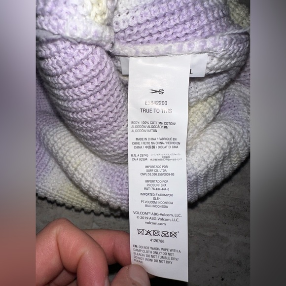 Volcom Full Stone Dye Lavender Beanie - Picture 4 of 4